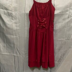 Elegant Red Sleeveless Dress